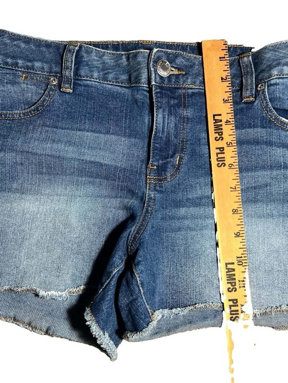 Maurices Womens Jean Shorts Size 12 Mid Rise Stretch - Picture 6 of 6